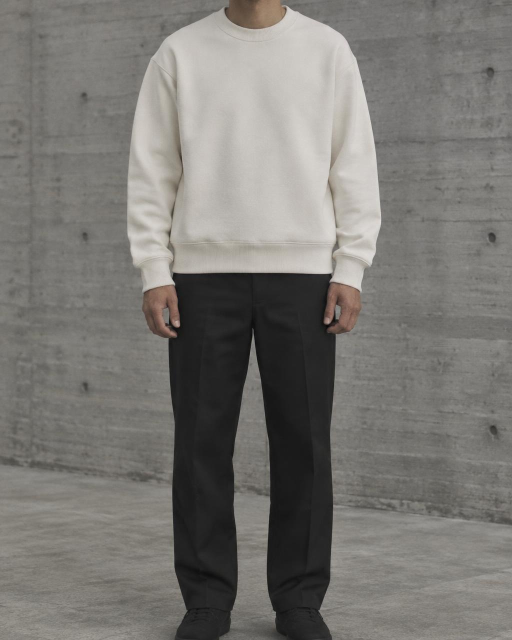 Model wearing the The Crewneck