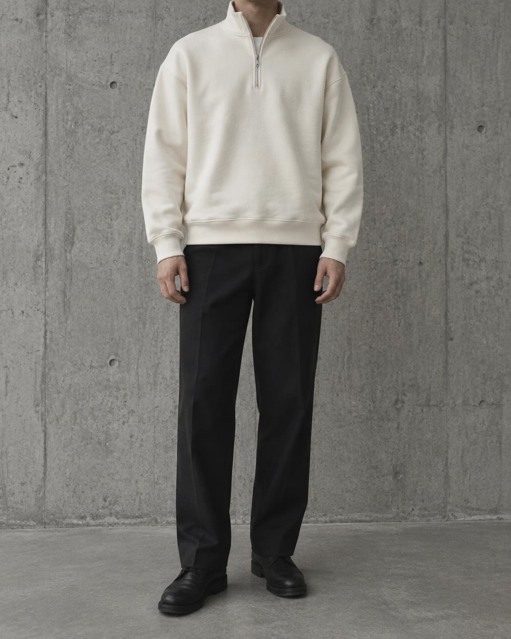 Model wearing the The Half-Zip